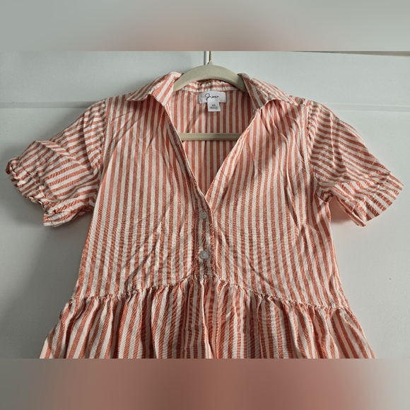 Japana Striped Salmon and White Dress - Picture 4 of 11